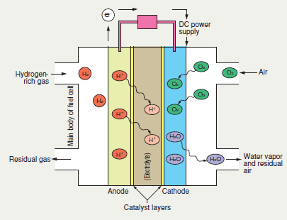 Principle and Composition of Fuel Cells